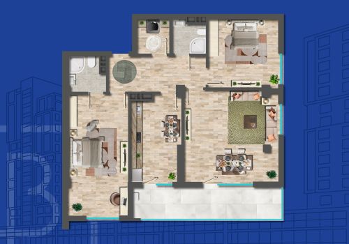 3 otaqlı - 150 m²